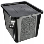 Daiktadėžė su dangčiu, 30 l, juoda