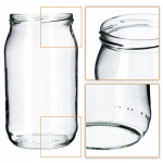 Konservavimo stiklainiai 900ml Stiklinis indelis Medaus uogienė 8 vnt + kam&scaron;teliai Fi82