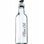 Stiklinis butelis aliejui ir actui 500 ml su aliejaus ir acto dozatoriumi
