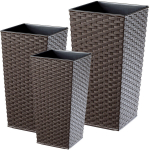3x sodo gėlių vazonų rinkinys + Mocha įdėklas
