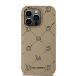 MagSafe dėklas - KARL LAGERFELD - iPhone 14 Pro Max - Karl Heads ra&scaron;tas - Beige - Eleganti&scaron;ka apsauga