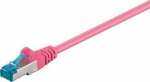 Patchcord Cat 6a S/ftp 0,5m rožinis