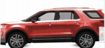 "Ford Explorer" 2011-2019 m. juodos &scaron;oninių durų apdailos detalės