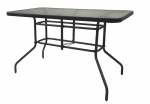 Lauko stalas Bergama, 140x80x70 cm, juodas