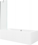 Vonia Mexen Cube su apdaila ir stiklo sienele, 170x80 cm + 50 cm