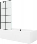 Vonia Mexen Cube su apdaila ir stiklo sienele, 180x80 cm + 80 cm