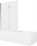 Vonia Mexen Cube su apdaila ir stiklo sienele, 180x80 cm + 120 cm (II)