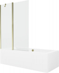 Vonia Mexen Cube su apdaila ir stiklo sienele, 180x80 cm + 120 cm