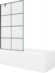 Vonia Mexen Cubik su apdaila ir stiklo sienele, 150x70 cm + 100 cm