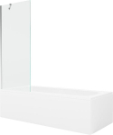 Vonia Mexen Vega su apdaila ir stiklo sienele, 180x80 cm + 70 cm
