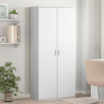 Spintelė batams, balta, 80x39x178cm, mdp