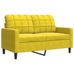 Dvivietė sofa, geltonos spalvos, 120cm, aksomas