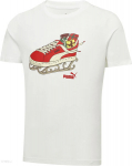 PUMA vyri&scaron;ki laisvalaikio mar&scaron;kinėliai Christmas Tee Unisex - 67535002, balti, XS