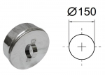 T formos dangtis su rankena. D-150 mm.