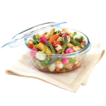 Pyrex apvalus tro&scaron;kinimo indas su dangčiu, 1,3 l