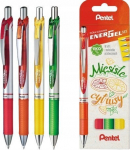 Pentel Energel ra&scaron;ikliai, sultingų citrusų spalvos, 4 vnt.