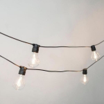 ALLEGRA-I&scaron;orinis &scaron;viečiančių girlandų rinkinys 10 LED &scaron;viesų 5m prijungiamas Juodas New Garden