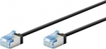 Goobay Cat 6a Slim Utp tinklo kabelis, 0.5m, juodas