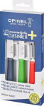 Opinel Essentials Trio: 3 virtuviniai peiliai ir daržovių skustukas