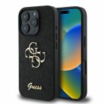 Coque - Guess - iPhone 16 Pro - Blizgučiai - Smūgiams atsparus - Kietas - Juodas