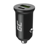 Green Cell Autoladeger&auml;t 38W GC PowerRide Nano38 mit USB-C USB-A Power Delivery und Ultra Charge Schnellladung
