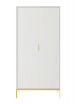 Spinta Austin, 100x55x205,4 cm, balta/auksinė
