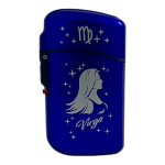 Dujinis žiebtuvėlis su zodiako ženklu Mergelė, mėlynas