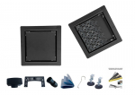 AQUA HEATING LINIJINIS DU&Scaron;O LATAKAS NUOTĖKIO GROTELĖS JUODAS BLACK 2in1 PLYTELIŲ KLIJAVIMUI ŽEMAS SIFONAS 54mm PO PLYTELE NERŪDIJANČIO PLENO