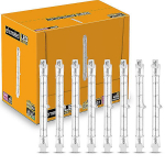 6 paketų R7s halogeninė lemputė 118 mm 230 W pritemdoma 230 V 4650 lm 2800 K &scaron;iltai balta energiją taupančios linijinės volframo lempos prožektorius J118 apsauginė lempa [Ener