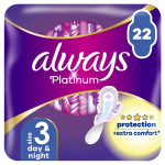 Higieniniai paketai Always Platinum Size 3, Day & Night, 22 vnt.
