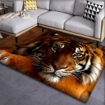 3D tigro ra&scaron;to kilimėlis, 60 cm x 90 cm (23 colių x 35 colių)