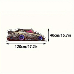 Neslystantis sportinio automobilio kilimėlis kambariui, 40 * 120 cm / 15,7 * 47,2 colio