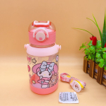 Sanrio mielas ir linksmas vandens butelis su &scaron;iaudeliu., 7003 Melody Lift Rope Straw Container Vandens indas