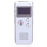 Diktofonas Diktofonai, Ne&scaron;iojamas skaitmeninis diktofonas, LCD diktofonas MP3-16 GB grotuvas (sidabrinis)