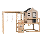 Vaikų medinė žaidimų aik&scaron;telė, žaidimų namelis, Wendi Toys M21G-G, pilka, 360 x 197 x 242 cm