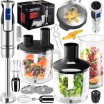 Daugiafunkcinis rankinis blenderis Lehmann Chopsui, 1200 W, su auksine geležte, 18 dalių komplektu, 8 greičių valdymas