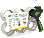 Brackit skaidri pakavimo juosta su dozatoriumi 48 mm x 66 m, 6 ritinių pakuotė &ndash; tvirta, itin patvari pakavimo juosta įprastam naudojimui arba kraustymuisi &ndash; lengvai užsandarina jūsų pakuotes