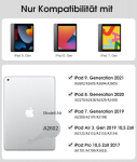 Vobafe dėklas su klaviatūra, suderinamas su Ipad 9th/8th/7th kartos 10.2 colių, su ra&scaron;iklio laikikliu, magnetinis 7 spalvų ap&scaron;vietimas, įkraunama nuimama Qwertz Ipad klaviatūra, juodas