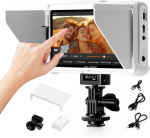 Viltrox Dc-v1 jutiklinis lauko monitorius kamerai 5.5 colių dslr kameros monitorius su 400 nitų, 1920 x 1080 ips hd video peaking focus, 4k hdmi loop in/out, 160&deg; platus kampas, 3d lut, apsauga nuo saulės