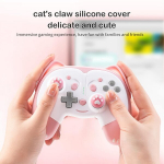 Ajijar belaidis valdiklis, suderinamas su Nintendo Switch/switch Lite, Bluetooth Pro valdiklis su Turbo, judesio, vibracijos, aliarmo funkcija, ausinių lizdu ir kvėpuojančia Led lempute (rožinis)