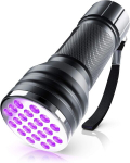 Brandson - led uv blacklight žibintuvėlis - uv blacklight žibintuvėlis - ultravioletinė lempa su 21 led - energijos efektyvumo klasė: a - didelio ap&scaron;vietimo ploto &scaron;viesos intensyvumas