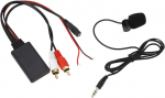Automobilinis bluetooth aux adapteris su mikrofonu, bluetooth audio modulis 2 kabelio adapteris su laisvų rankų įranga alpine ir pioneer