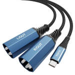 Tisino usb c į dual xlr male audio kabelis, xlr į usb c stereo stiprintuvo kabelis, skirtas prijungti mobilųjį telefoną prie aktyvios kolonėlės, mik&scaron;erio (1m)