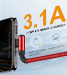Usb c kabelis 3.1 a [2 vnt. po 1 m] greitas įkrovimas, 90 laipsnių kampo įkrovimo kabelis iphone 15 16 pro max plus type c kabelis, skirtas samsung galaxy s25 s24 s23 s22 s21 s20 plus/ultra/fe, note20, a72 a71 a52 a51