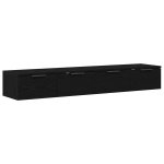vidaXL Prikabinama spinta 2 pcs Juodas ąžuolas 68 x 30 x 20 cm
