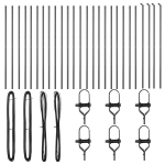 TVOROS STULPAI 26 vnt. Pilka &Oslash;32 mm 190 cm Cinkuotas Plienas