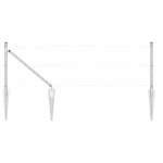 Kelių stulpai su smaigaliu 52 vnt &Oslash;32 mm 80 cm Cinkuotas plienas