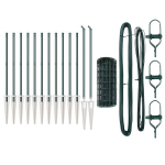 Euro Tvoros su 13 Smailių Stulpų 0.6x25 m Cinkuoto Plieno Žalia