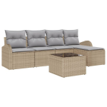 6 dalių sodo sofa su pagalvėlėmis juoda poli ratanas,2 vietų sodo sofa su saugykla ir pagalvėlėmis &scaron;viesiai beige poli ratanas