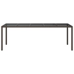 kiemo valgomojo stalas ruda 250x100x75 cm poliratanas